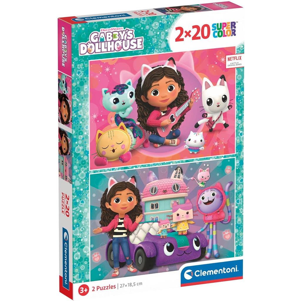 CLEMENTONI ΠΑΙΔΙΚΟ ΠΑΖΛ SUPER COLOR GABBY'S DOLLHOUSE 2X20 ΤΜΧ