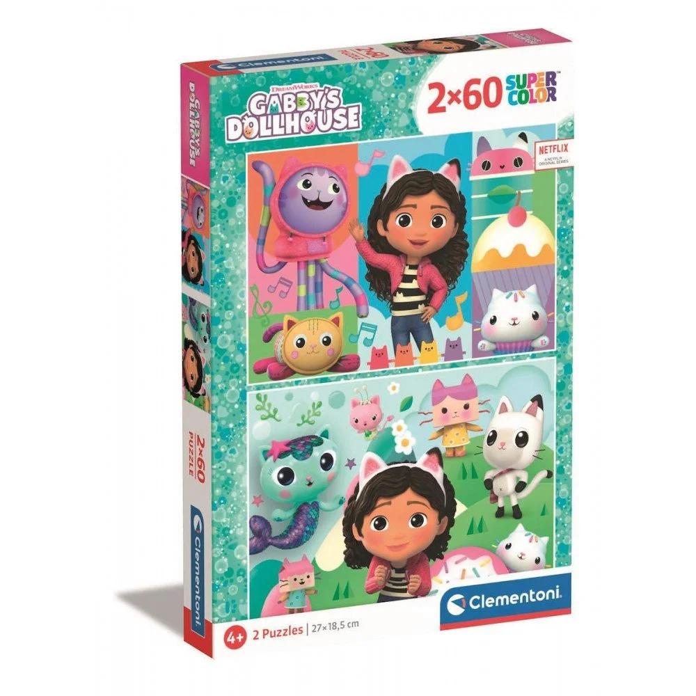 CLEMENTONI ΠΑΙΔΙΚΟ ΠΑΖΛ SUPER COLOR GABBY'S DOLLHOUSE 2X60 ΤΜΧ