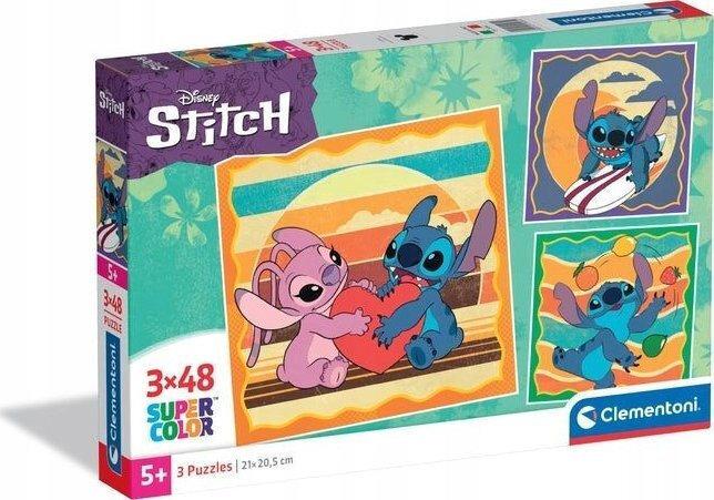 CLEMENTONI ΠΑΙΔΙΚΟ ΠΑΖΛ SUPER COLOR DISNEY STITCH 3X48 ΤΜΧ