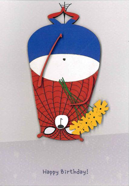 ΕΥΧΕΤΗΡΙΑ ΚΑΡΤΑ "HAPPY BIRTHDAY!" - SPIDERMAN, ΛΟΥΛΟΥΔΙΑ