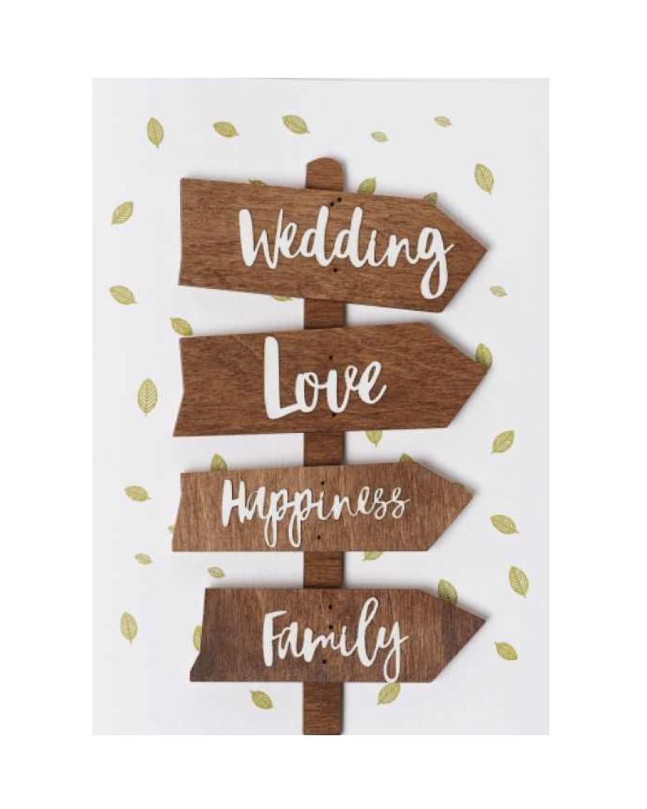ΜΙΝΙ ΕΥΧΕΤΗΡΙΑ ΚΑΡΤΑ "WEDDING, LOVE, HAPPINESS, FAMILY" - ΠΙΝΑΚΙΔΕΣ