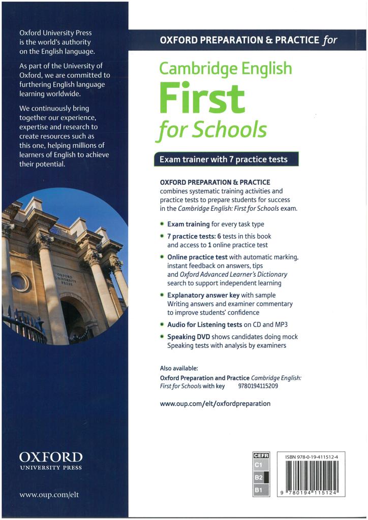 FIRST FOR SCHOOLS EXAM TRAINER 2017