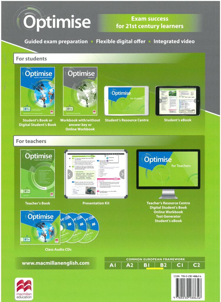 OPTIMISE B1+ WORKBOOK