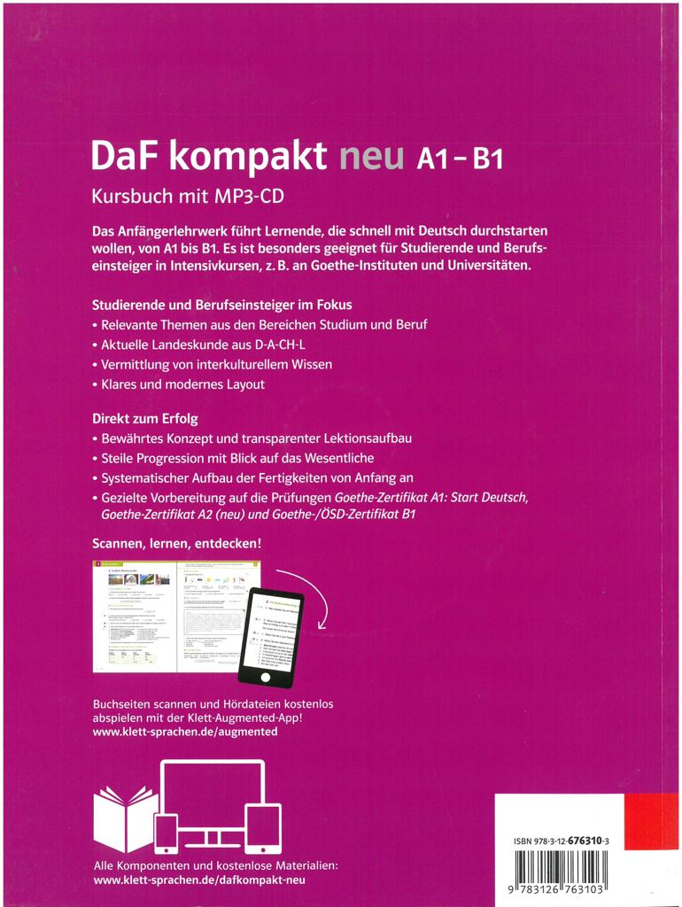 DAF KOMPAKT A1-B1 NEU KURSBUCH (+3CDS)