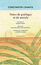 NOTES DE POETIQUE ET DE MORALE