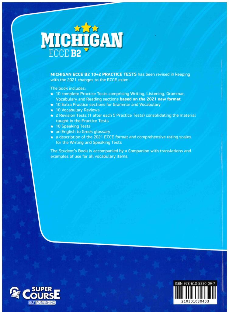 MICHIGAN ECCE B2 10+2 PRACTICE TESTS 2021 FORMAT