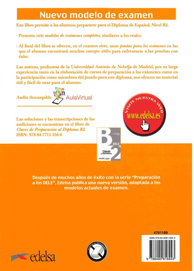 DELE B2 ALUMNO (+DOWNLOADABLE AUDIO) 2019