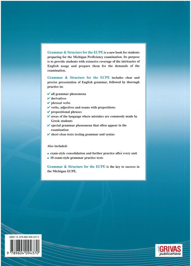 GRAMMAR & STRUCTURE FOR MICHIGAN PROFICIENCY (ECPE)