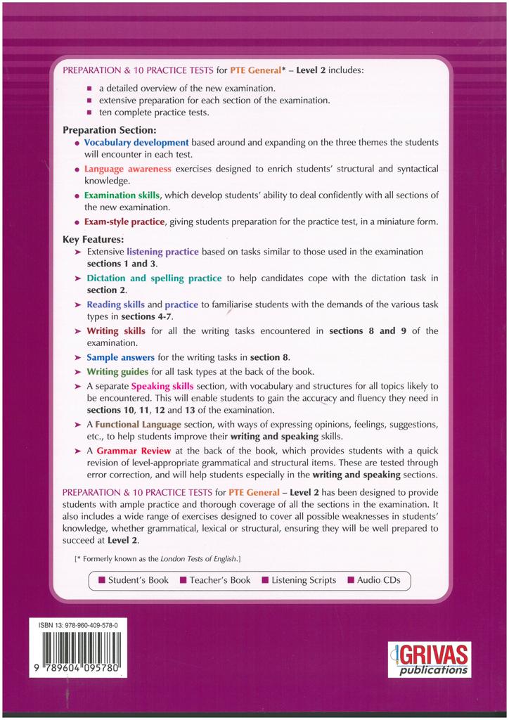 PTE 2 GENERAL PREPARATION & 10 PRACTICE TESTS