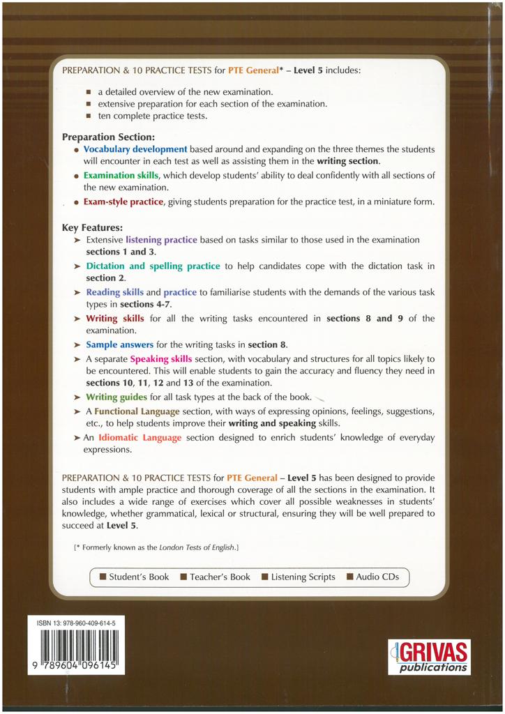 PTE 5 GENERAL PREPARATION & 10 PRACTICE TESTS