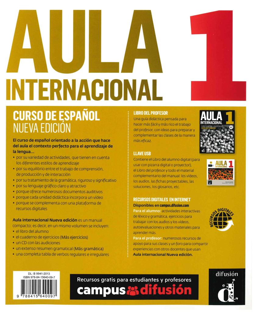 AULA 1 NUEVA EDITION LIBRO DEL ALUMNO (+CD+ANEXO)