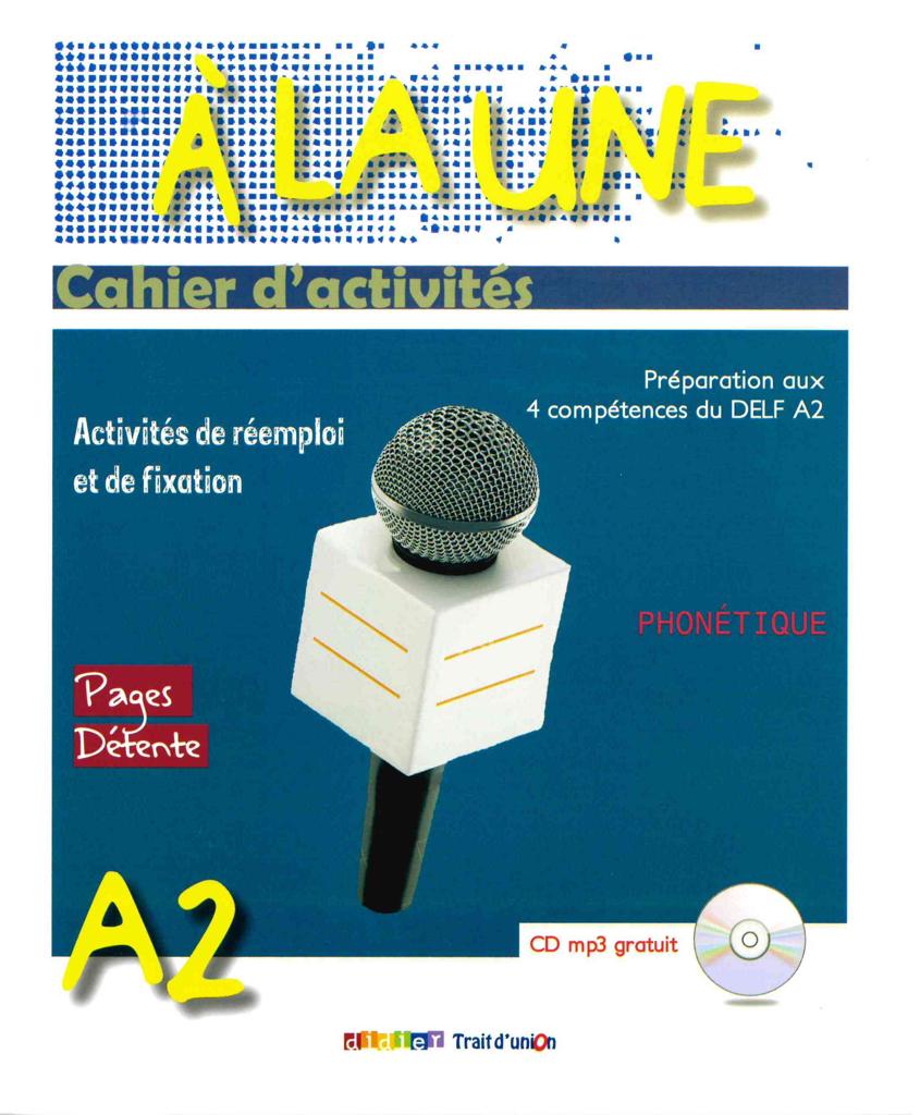 A' LA UNE A2 CAHIER