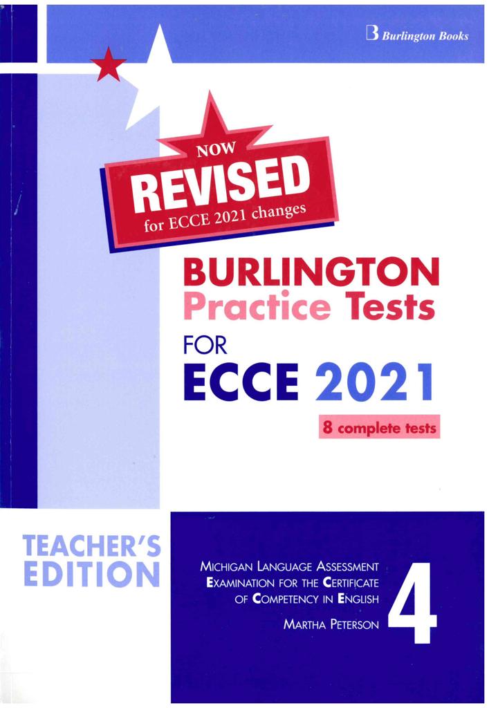 REVISED BURLINGTON PRACTICE TESTS FOR ECCE 2021 BOOK 4 TEACHER'S BOOK