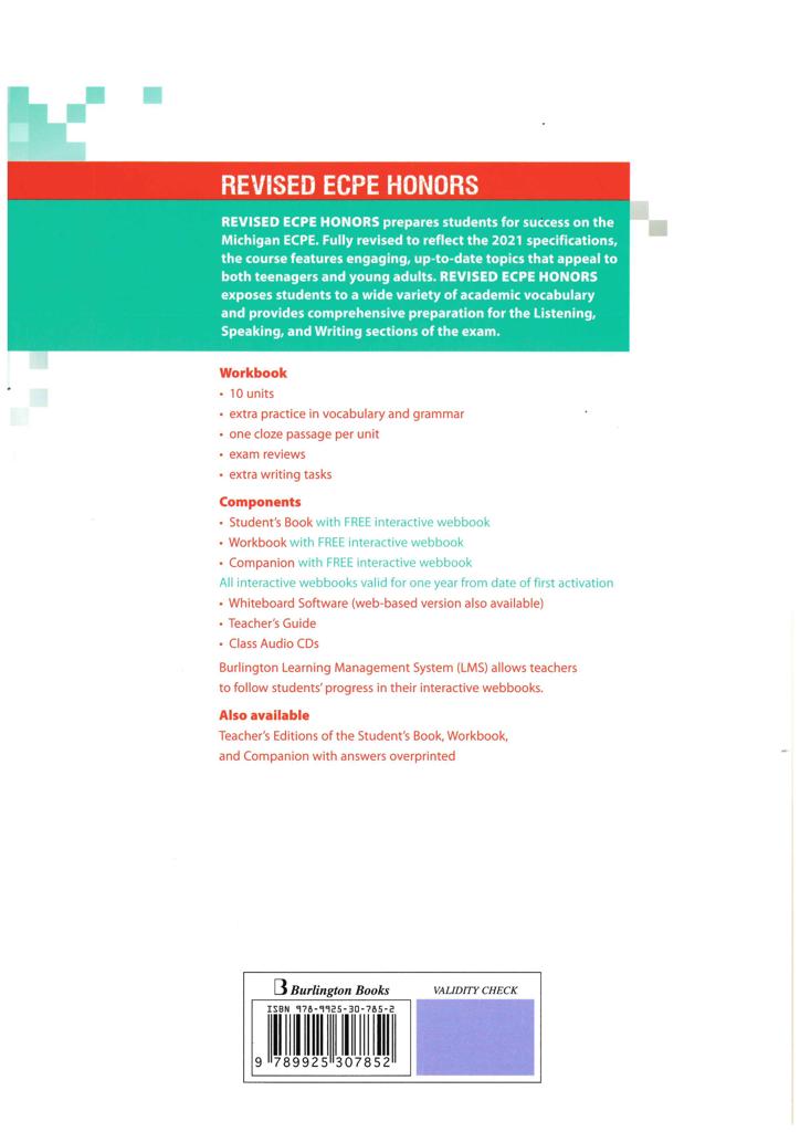 REVISED ECPE HONORS WORKBOOK