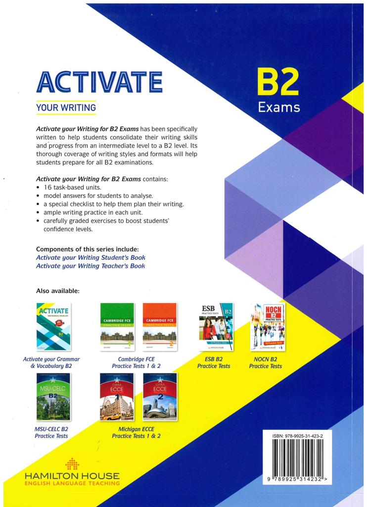 ACTIVATE YOUR WRITING B2 STUDENT'S BOOK