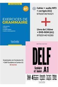 SUPER PACK DELF A1 SCOLAIRE & JUNIOR + EXERCICES DE GRAMMAIRE EN CONTEXTE A1 (+MP3+CORRIGES) 2ND EDITION