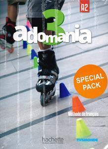 SUPER PACK ADOMANIA 3 A2 (LIVRE DE L'ELEVE (+DVD-ROM & PARCOURS DIGITAL) +CAHIER D'ACTIVITES + LEXIQUE + CADEAU SURPRISE + DELF