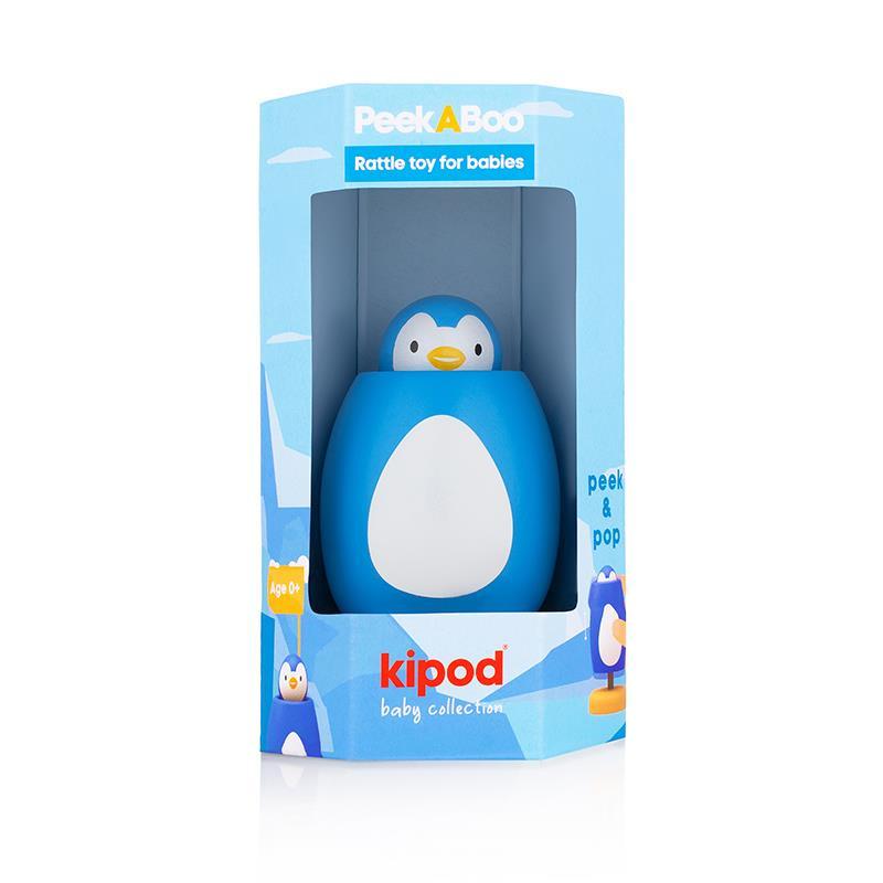 KIPOD - PEEK-A-BOO PENGUIN RATTLE TOY