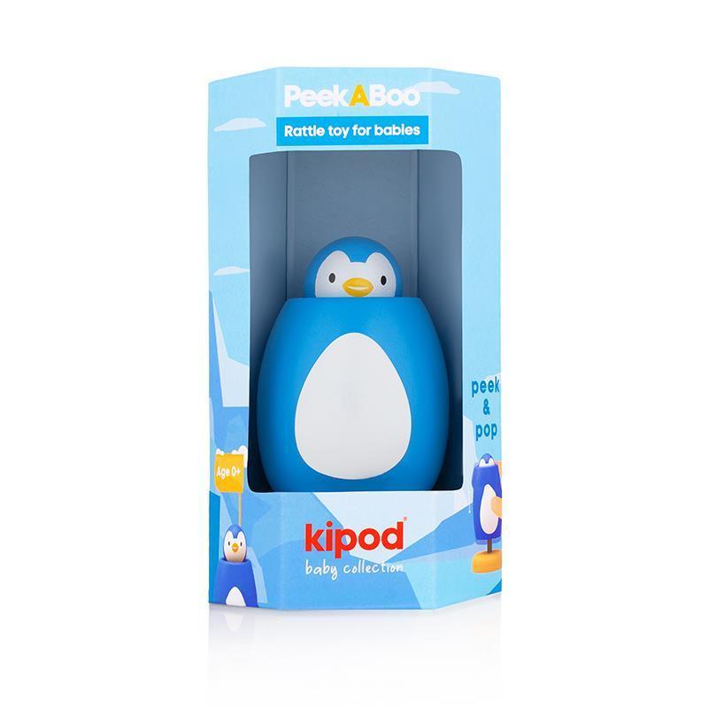 KIPOD - PEEK-A-BOO PENGUIN RATTLE TOY