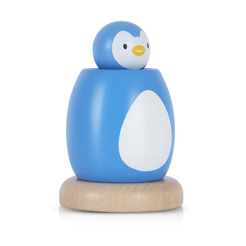 KIPOD - PEEK-A-BOO PENGUIN RATTLE TOY