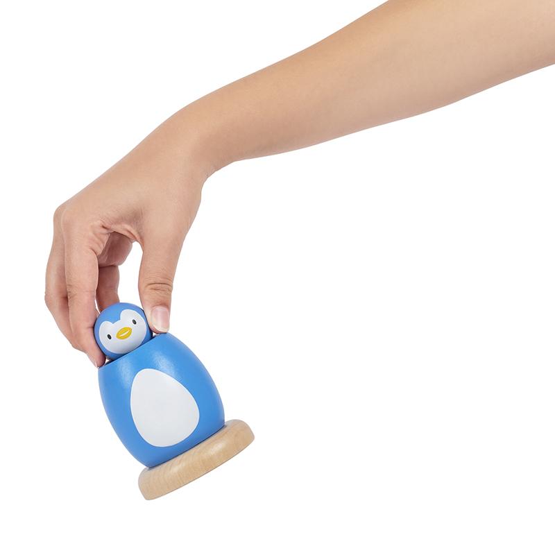 KIPOD - PEEK-A-BOO PENGUIN RATTLE TOY