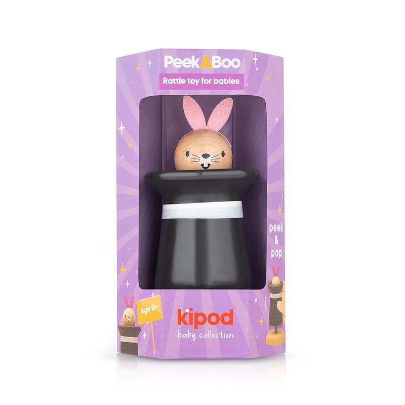KIPOD - PEEK-A-BOO BUNNY RATTLE TOY
