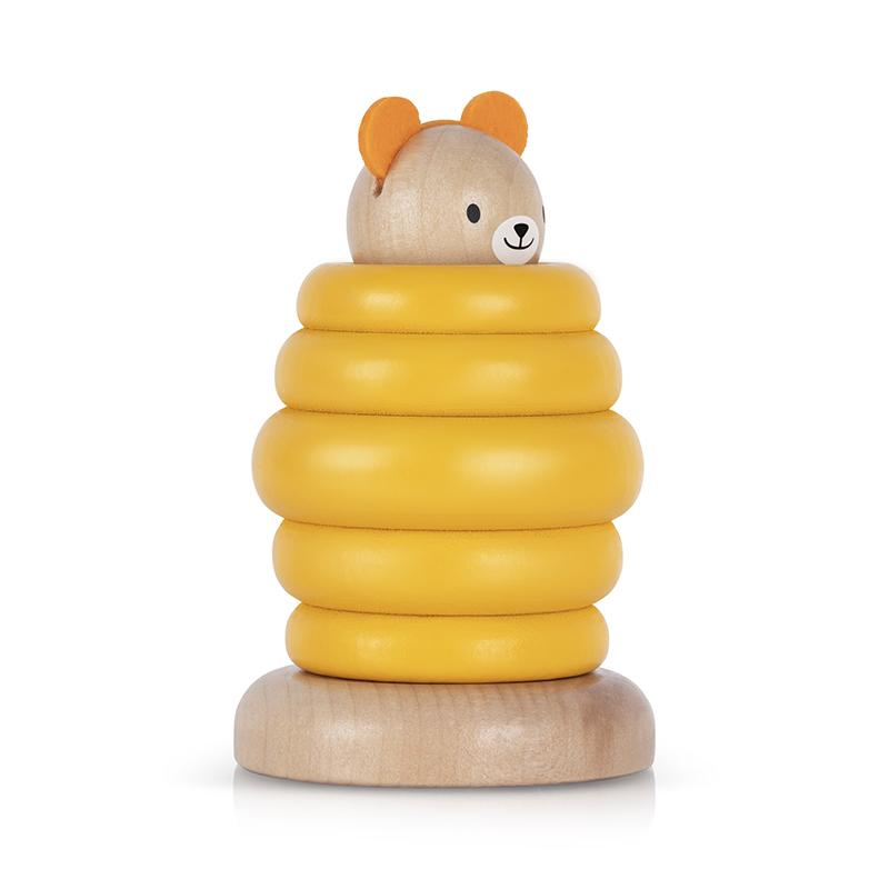 KIPOD - PEEK-A-BOO BEAR RATTLE TOY