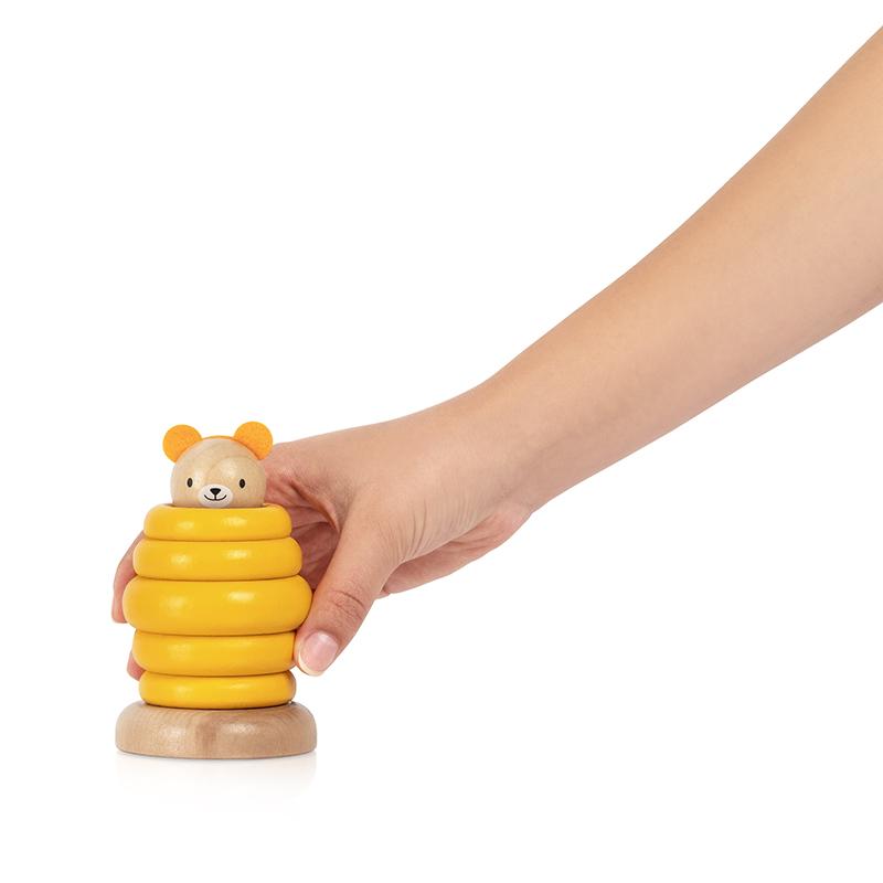 KIPOD - PEEK-A-BOO BEAR RATTLE TOY