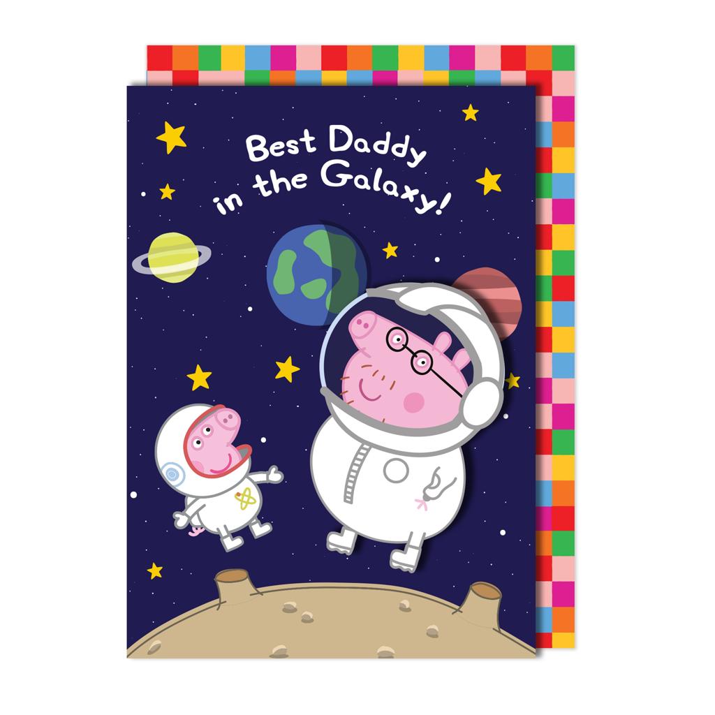 ΕΥΧΕΤΗΡΙΑ ΚΑΡΤΑ "BEST DADDY IN THE GALAXY" - PEPPA PIG, ΔΙΑΣΤΗΜΑ