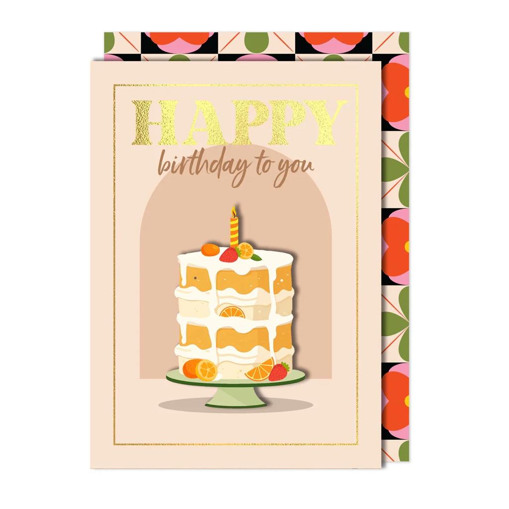 ΕΥΧΕΤΗΡΙΑ ΚΑΡΤΑ "HAPPY BIRTHDAY TO YOU" - ΤΟΥΡΤΑ