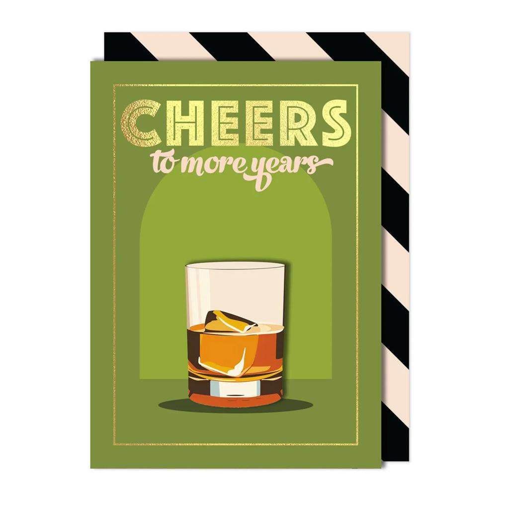 ΕΥΧΕΤΗΡΙΑ ΚΑΡΤΑ "CHEERS TO MORE YEARS" - ΟΥΙΣΚΙ