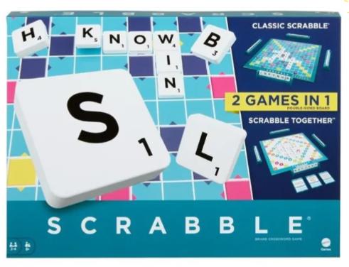 ΕΠΙΤΡΑΠΕΖΙΟ SCRABBLE 2 ΣΕ 1 MATTEL (HXW06)