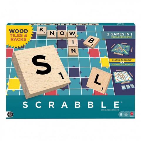 MATTEL (JLJ58) NEO SCRABBLE ΜΕ ΞΥΛΙΝΑ ΓΡΑΜΜΑΤΑ