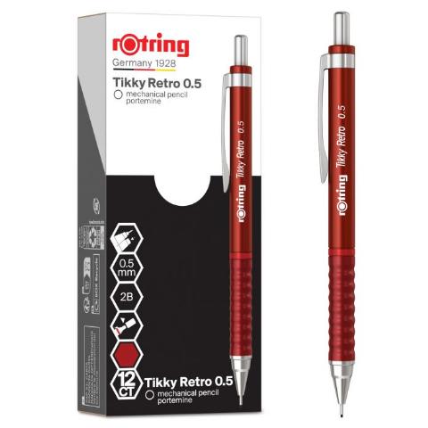 ΜΗΧΑΝΙΚΟ ΜΟΛΥΒΙ 05ΜΜ ROTRING RETRO RED