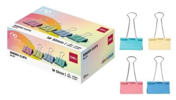 ΚΛΙΠΣ ΓΡΑΦΕΙΟΥ 32ΜΜ BINDER CLIPS PASTEL RIO 12TEM