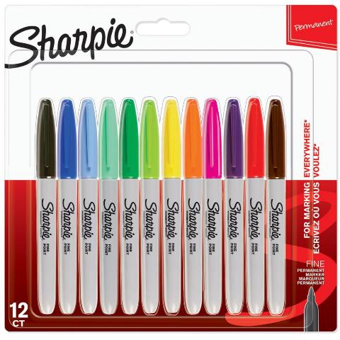 ΣΕΤ SHARPIE FINE 12ΤEM BLISTER