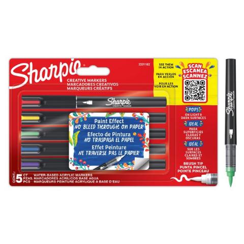 ΣΕΤ SHARPIE CREATIVE ACRYLIC BRUSH 5ΤΕΜ