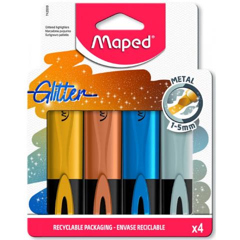 ΥΠΟΓΡΑΜΜΙΣΤΗΣ GLITTER METAL X 4 TMX BLISTER