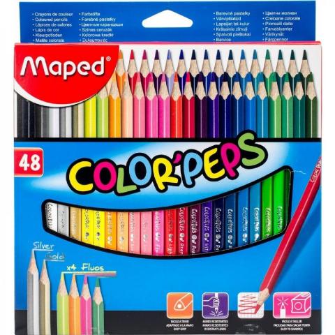 ΞΥΛΟΜΠΟΓΙΕΣ 48 ΧΡΩΜΑΤΩΝ MAPED COLOR' PEPS