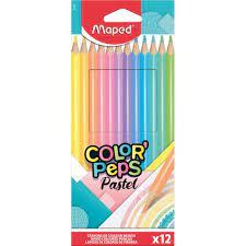 ΞΥΛΟΜΠΟΓΙΕΣ PASTEL 12 ΧΡΩΜΑΤΩΝ MAPED COLOR'PEPS