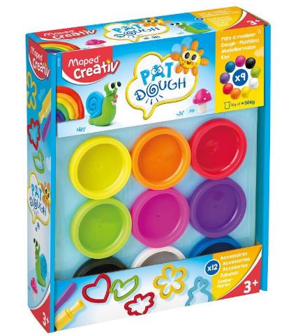 ΠΛΑΣΤΟΖΥΜΑΡΑΚΙ ΣΕΤ MAPED CREATIVE 9POTS ΒΑΣΙΚΑ ΧΡΩΜΑΤΑ+12 ACCESSORIES