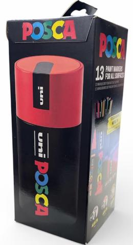 ΣΕΤ POSCA 13 ΤΕΜΑΧΙΩΝ ΜΕΤΑΛΛΙΚΗ ΚΑΣΕΤΙΝΑ