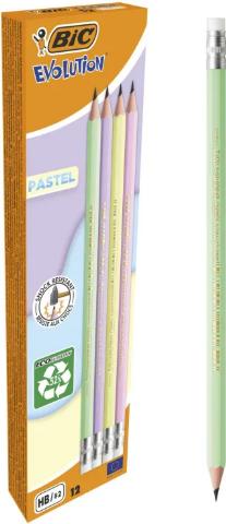 ΜΟΛΥΒΙ ΜΕ ΓΟΜΑ BIC EVOLUTION PASTEL