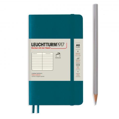 ΣΗΜΕΙΩΜΑΤΑΡΙΟ LEUCHTTRURM A6 POCKET RULED PACIFIC GREEN 123 ΣΕΛΙΔΕΣ