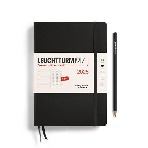 2025 ΗΜΕΡΟΛΟΓΙΟ ΗΜΕΡΗΣΙΟ LEUCHTTURM Α5 PLANNER ΜΑΥΡΟ