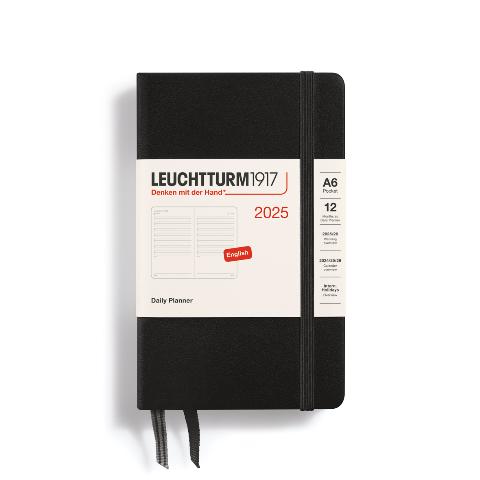 2025 ΗΜΕΡΟΛΟΓΙΟ ΗΜΕΡΗΣΙΟ LEUCHTTURM Α6 PLANNER ΜΑΥΡΟ