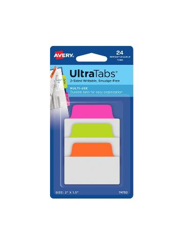 ΣΕΛΙΔΟΔΕΙΚΤΕΣ ULTRA TABS NEON 50X38MM 24TEM ΚΑΡΤΕΛΑ 74753 AVERY