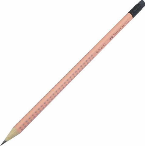 ΜΟΛΥΒΙ FABER CASTELL GRIP 2001 ΜΕ ΓΟΜΑ PEACH
