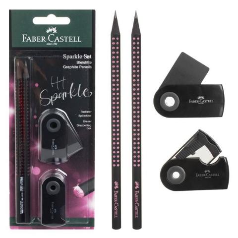 ΣΕΤ FABER BLISTER 2 ΜΟΛΥΒΙΑ MIDNIGHT ΡΟΖ+ΓΟΜΑ+ΞΥΣΤΡΑ 118296
