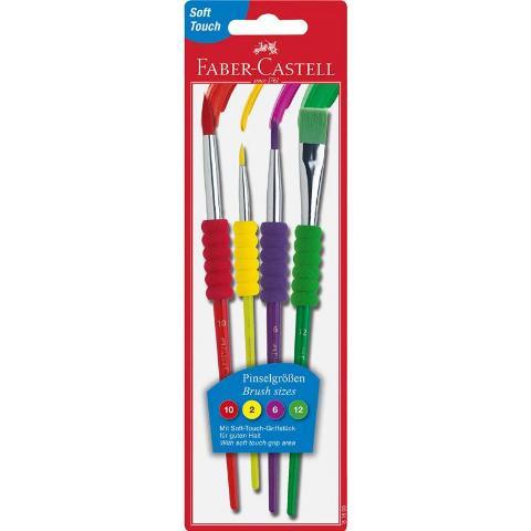 ΣΕΤ ΠΙΝΕΛΑ 4ΤΕΜ FABER CASTELL ΕΝΤΟΝΑ ΧΡΩΜΑΤΑ